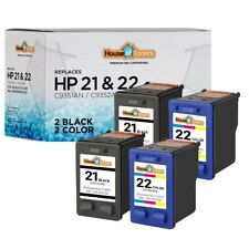 4 PK for HP 21 & 22 Blk/Clr Ink for Deskjet D1360 D1400 D1550 D2320 D2360 D2400 picture