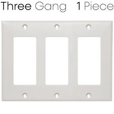 White Blank Decora Wall Plate Decorative Outlet Covers WallPlate 1 2 3 4Gang LOT picture