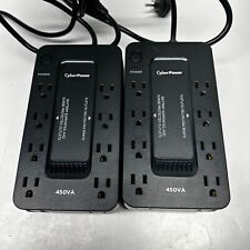 LOT OF 2 - CyberPower SE450G1 8-Outlet 450VA/260W PC Battery Back-Up picture