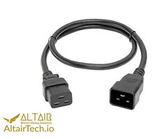 AltairTech.io C20 to C19 Heavy Duty Power Extension Cord, 3 ft, 12 AWG, 20A picture