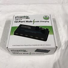 Plugable USB Hub, 10 Port - USB 3.0 5Gbps w/ 48W Power Adapter & 2 Flip-Up Ports picture