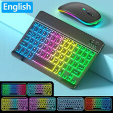 RGB Backlit Keyboard Mouse For Samsung Galaxy Tab A8 A9 Plus S9 FE S8 S7 S6 Lite picture