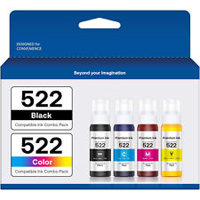 4 Pack T522 Ink Cartridge for Epson 522 EcoTank ET-4800 ET-1110 ET-2720 Printer picture