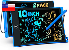 2 Pack LCD Writing Tablet with Anti-Lost Stylus, 10In Erasable Doodle Board Colo picture