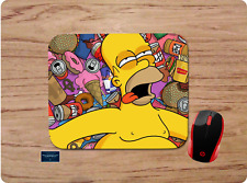 THE SIMPSONS DRUNK & NAKED HOMER FUNNY OFFENSIVE CUSTOM MOUSEPAD DESK MAT GIFT picture