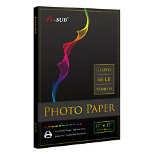 A-SUB Photo Paper 11x17 Glossy 66lb Professional Inkjet Photo Paper 250g 50 Shee picture