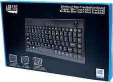 Adesso AKB-310UB, Slim Touch Mini Trackball USB Keyboard, Black, New,  picture