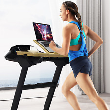 Folding Desk with Slot, Height Adjustable Bamboo Laptop Desk for Treadmills US picture