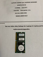 LAPTOP 256MB sync SoDIMM Memory SIMPLETECH 133MHz  144-pin 021101-MM2-004 3.3v picture