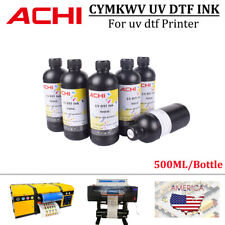 ACHI UV DTF Ink 500ml 5 Color YMCKWV For A3 UV DTF Print Pinter Printing Clothes picture