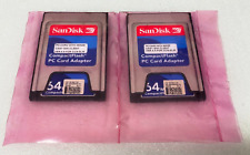 LOT OF 2 x SDCFJ-64-388/03 SanDisk CompactFlash PC Card Adapter w/64MB Card picture