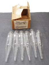 NEW BOX OF 6 KIMBLE GLASS 45241-100 CENTRIFUGE OIL TUBE 100mL *READ* picture
