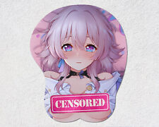 Anime Honkai Star Rail March 7th 3D Oppai Boob Mouse Pad Wrist Rest Gift picture