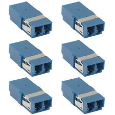 6x LC to LC Duplex Singlemode Fiber Optic Optical Adapter Coupler Connector Blue picture