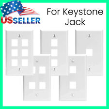 Keystone Wall Plate Standard Size 1/2/3/4/6 Port Keystone Jack Faceplate White picture