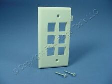 Leviton 1Gang Almond Quickport 6-Port Sectional Plastic Wallplate Cover 40816-BA picture