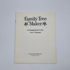 The Learning Co FAMILY TREE MAKER Version 6.0 User Manual Book Only VTG picture