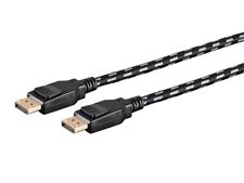 Monoprice Braided DisplayPort 1.4 Cable - 10 Feet - Gray, 8K, Up To 32.4Gbps picture