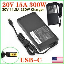 For Lenovo USB Square Tip Yellow Pro 7 230W 300W Laptop AC Charger Power Adapter picture
