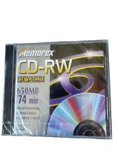 Memorex CD-RW 650MB 74 min Professional Rewritable Compact Disc Sealed NOS New picture