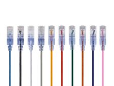 SlimRun Cat6A Ethernet Patch Cable RJ45 Stranded UTP Wire 30AWG 7ft 10pk Multi picture