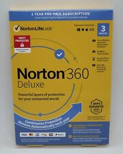 NORTON 360 DELUXE INTERNET SECURITY 2024 (3 DEVICE/1 YEAR) *NEW in RETAIL BOX picture