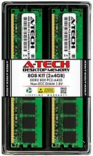 A-Tech 8GB 2 x 4GB PC2-6400 Desktop DDR2 800 MHz 240pin DIMM Memory RAM 8G 2x 4G picture