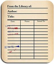 Literary Mouse Pad. Mousepad with Famous Book Design. Library Due Date Card picture