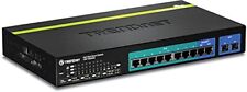 TRENDnet 10-Port Gigabit Web Smart  2 x Shared SFP Slots Black TPE-1020WS picture