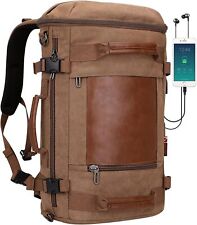 WITZMAN Travel Backpack with USB Charging Standard / 19 Inch, Small-brown  picture