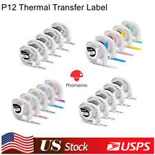 Phomemo P12 Label Maker Plastic Labeling Tape Refills Thermal Transfer Label picture