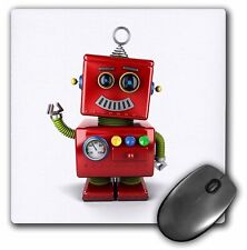 3dRose Smiling vintage toy robot waving hello cute funny MousePad picture