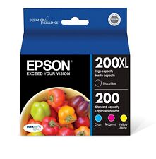 Genuine EPSON T200 DURABrite Ultra Ink High Capacity Black & Standard Color Cart picture