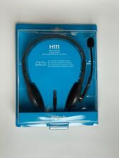 Brand New Logitech H111 On Ear Stereo Business Headset for Work Gaming PS5 picture
