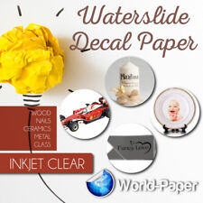 INKJET CLEAR  Waterslide decal  paper -10 sheets 8.5 x 11 made in usa #1 picture