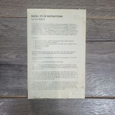 Vintage HTF Rare Apple Disk II Installation Instructions Part # 031-0008-A picture