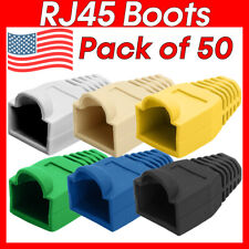 50 Pack RJ45 Connector Boot Cat5 Cat6 Boots Ethernet Network Cable End Cap picture