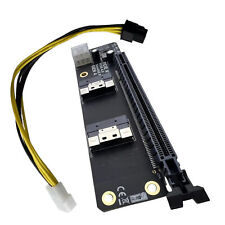 SlimSAS 8iX2 to PCIe 4.0 x16 Slot Adapter SFF8654 Riser Card GEN4 for Network picture