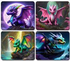 CUTE BABY DRAGON - Mousepad / Mouse Pad - Rainbow Fantasy Art Boy Girl Kids GIFT picture