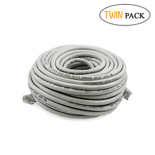 TWIN PACK PTC Cat 6 Patch Gray Ethernet Internet LAN Network Cable 50 ft. (2pcs) picture