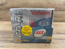 30 Pack Verbatim Data Life Plus Super AZ0 CD-R 48x 80 Min w/ Jewel Cases Sealed picture