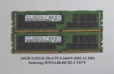 64GB 2X32GB 2Rx4 DDR4 PC4-2666V Server Memory - SAMSUNG M393A4K40CB2-CTD7Y picture