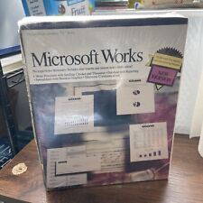 MICROSOFT WORKS 2.0 windows  VINTAGE WITH FLOPPY DISKS COLLECTORS BRAND NEW 1989 picture