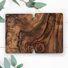 Wood Dark Brown Tree Slice Case For iPad 10.2 Pro 12.9 11 9.7 Air 3 4 5 Mini picture