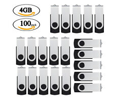 100pack 4GB USB 2.0 Flash Drive Memory Sticks Swivel Thumb Drive Stick Pen Drive picture