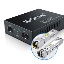 10G Media Converter Dual SFP+ Ports With 10G-SFP-T & 10G-SFP-SR/LR Modules 10km picture