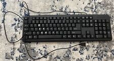 Black Wired Keyboard - 6 Highly Used Keys We’re Worn Down So White Out Was Used picture
