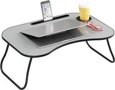 Folding Table Laptop Computer Bed Tray Cup Slot Breakfast Reading Lap Desk Stand picture