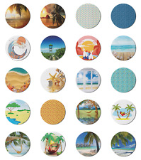 Ambesonne Beach Graphic Round Non-Slip Rubber Modern Gaming Mousepad, 8