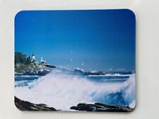     Pemaquid Point Lighthouse Maine with High Surf & Crashing Waves -Office Desk picture